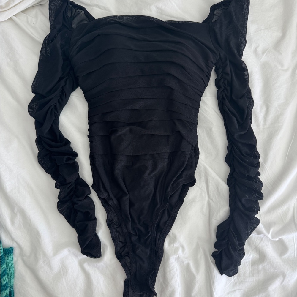 Princess Polly Mesh Gathered Bodysuit US 2